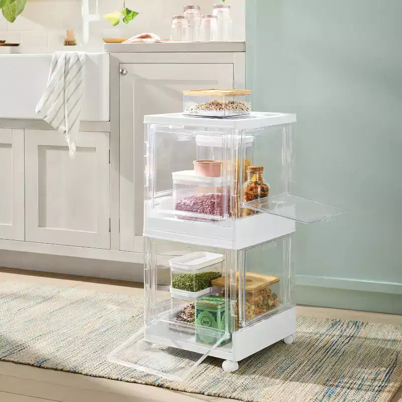 Cube pliable et empilable avec portes – marque déposée