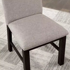 : Ensemble de salle à manger transitionnel Inside + Out Brightpeak 7 pièces noir/gris antique