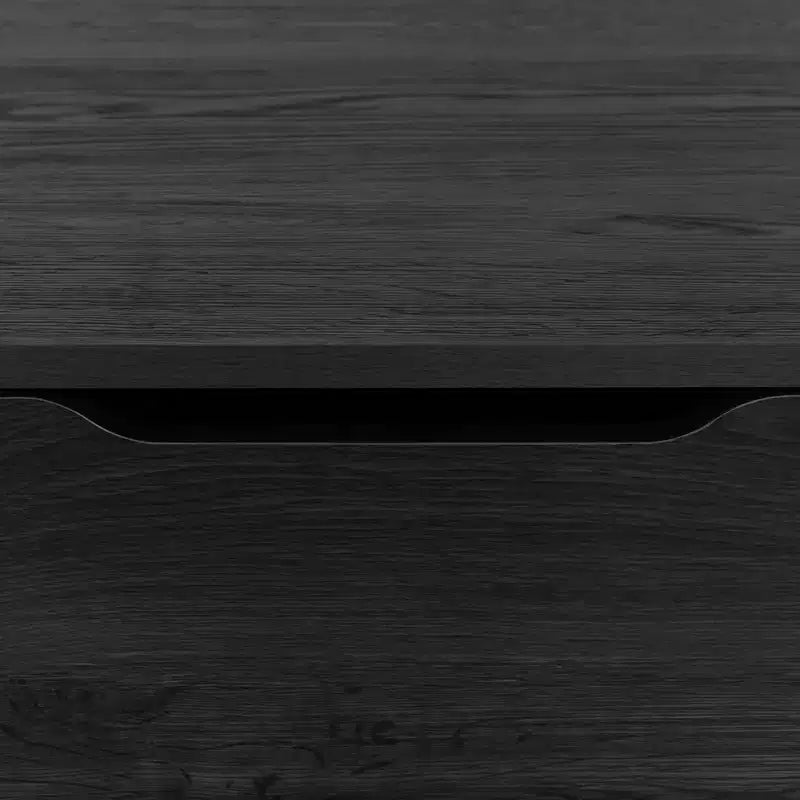 Commode double à 6 tiroirs Fynn en chêne gris : Panneaux de particules stratifiés, garantie de 5 ans, dispositif anti-basculement