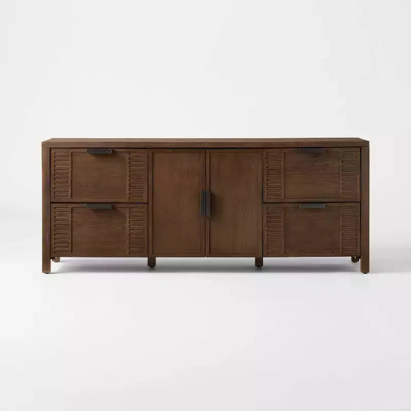 Meuble de rangement pour médias Dosinia à 4 tiroirs brun - conçu avec Studio McGee