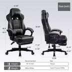 Chaise de jeu avec repose-pieds Chaise de bureau à dossier haut Chaise de bureau grise