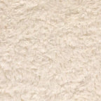 Pouf carré en velours de coton avec passepoil crème : Repose-pieds rembourré, base en pin, capacité de 150 kg