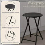 Tabouret pliant sans dossier de 45,7 cm avec capacité de 102 kg
