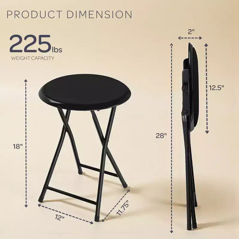 Tabouret pliant sans dossier de 45,7 cm avec capacité de 102 kg