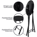 Tabouret pliant sans dossier de 45,7 cm avec capacité de 102 kg