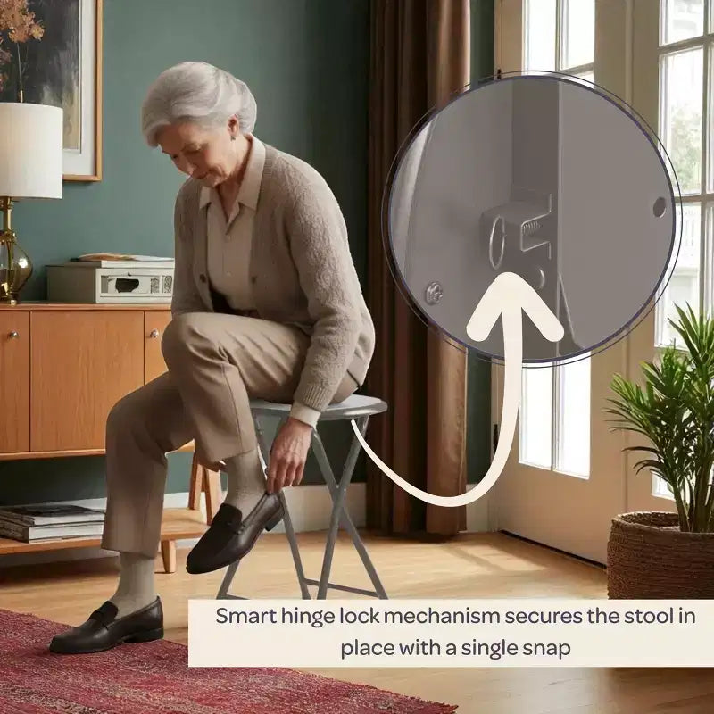 Tabouret pliant sans dossier de 45,7 cm avec capacité de 102 kg