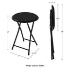 Tabouret pliant sans dossier de 45,7 cm avec capacité de 102 kg