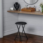 Hasting Home Backless 18-Inch Folding Stool with 225lb Capacity