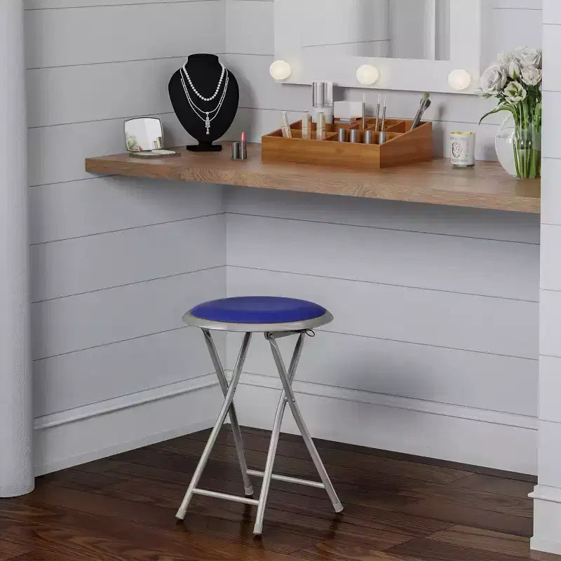 Backless 18-Inch Folding Stool with 225lb Capacity