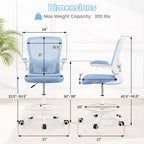 Chaise de dessinateur pivotante réglable avec accoudoirs relevables, support lombaire réglable Noir et Blanc/Noir
