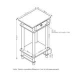 2 tables de chevet industrielles hautes à 3 niveaux, table d'appoint de canapé avec tiroir amovible et étagère de rangement ouverte, expresso/marron