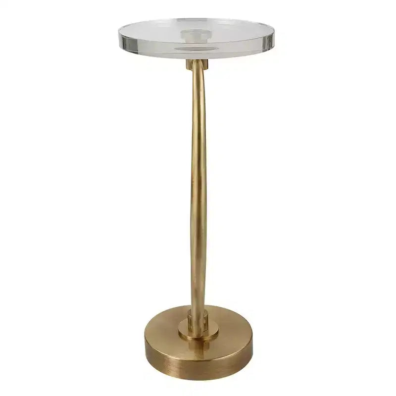 Table à boisson ronde Waveney 11 1/2W en laiton antique