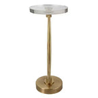 Table à boisson ronde Waveney 11 1/2W en laiton antique