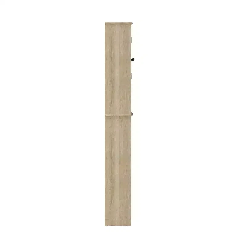 Dune Farmhouse : Meuble de rangement de salle de bain à poser au-dessus des toilettes, avec portes à fermeture magnétique, étagère réglable et étagère inférieure ouverte