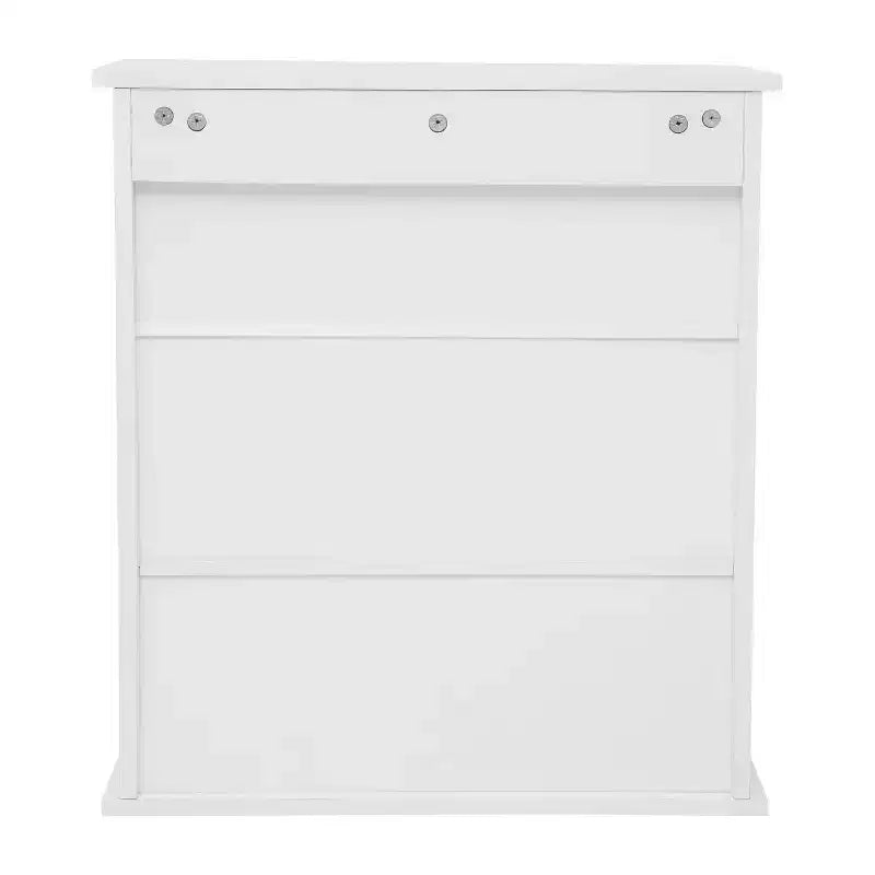 Armoire de toilette murale Vega avec portes à fermeture magnétique, étagère réglable et étagère inférieure ouverte