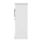 Armoire de toilette murale Vega avec portes à fermeture magnétique, étagère réglable et étagère inférieure ouverte