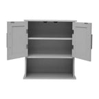 Armoire de toilette murale Vega avec portes à fermeture magnétique, étagère réglable et étagère inférieure ouverte