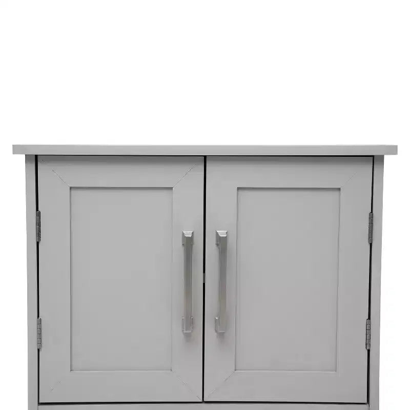 Armoire de toilette murale Vega avec portes à fermeture magnétique, étagère réglable et étagère inférieure ouverte
