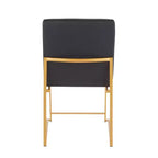 Lot de 2 chaises de salle à manger Fuji à dossier haut -