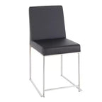 Lot de 2 chaises de salle à manger Fuji à dossier haut -