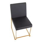 Lot de 2 chaises de salle à manger Fuji à dossier haut -