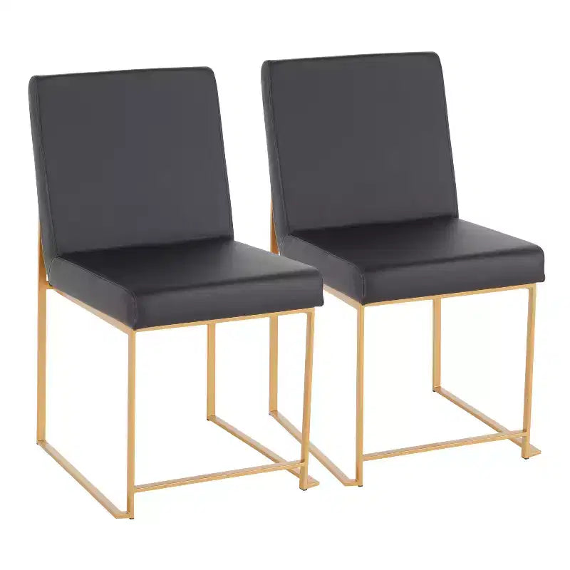 Lot de 2 chaises de salle à manger Fuji à dossier haut -