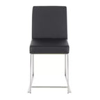 Lot de 2 chaises de salle à manger Fuji à dossier haut -