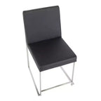 Lot de 2 chaises de salle à manger Fuji à dossier haut -