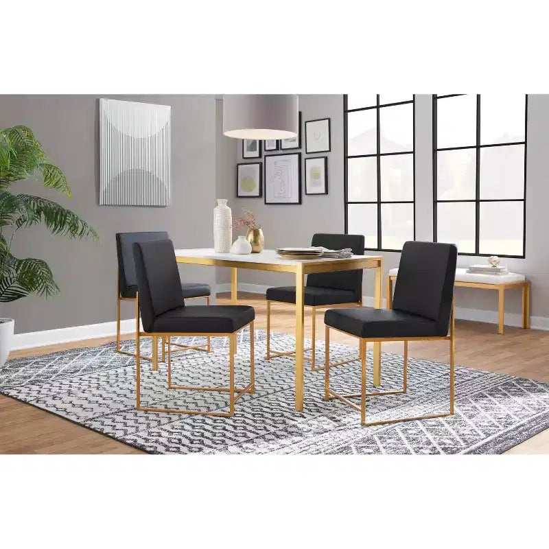 Set of 2 Fuji High Back Dining Chairs -