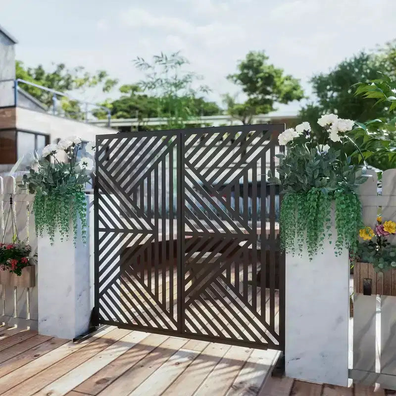Écran d'intimité extérieur en métal, autoportant, décoratif pour patio