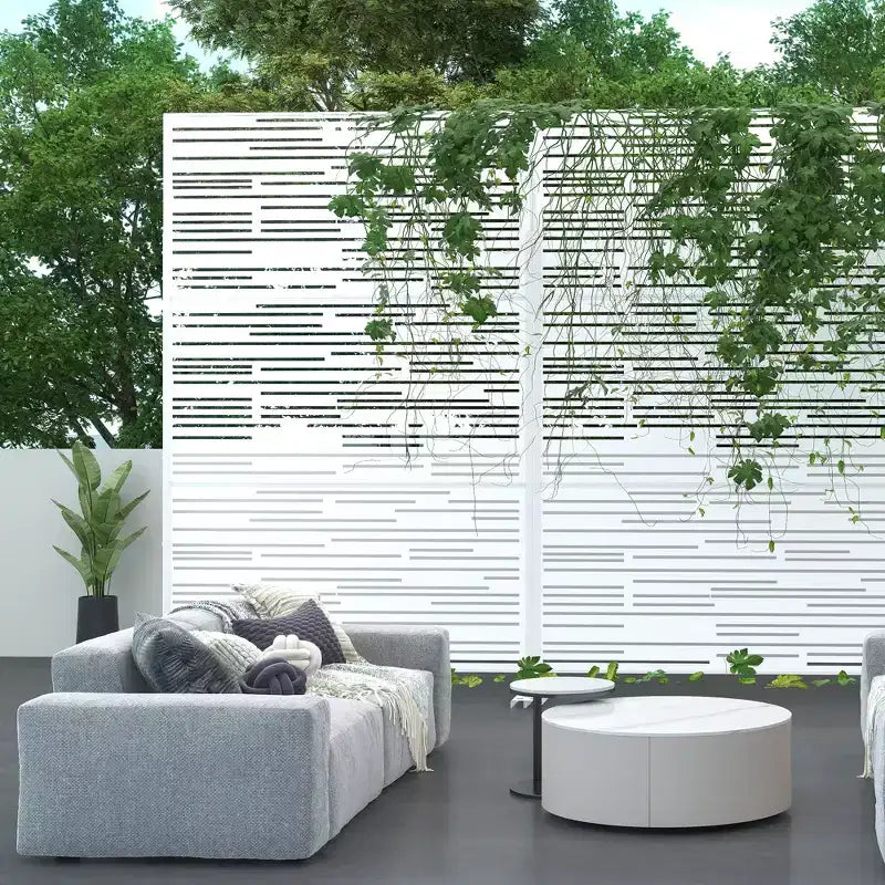 Écran d'intimité extérieur en métal, autoportant, décoratif pour patio