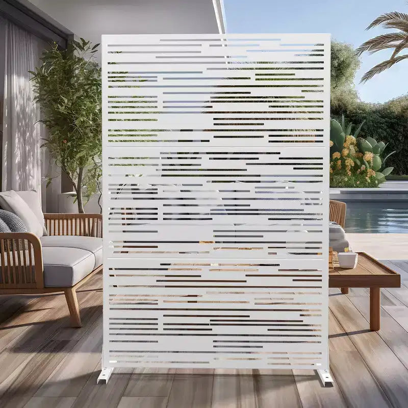 Metal Outdoor Privacy Screen Freestanding Patio Decorative Screens