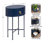 Table d'appoint ovale Decklyn Glam de Kate and Laurel