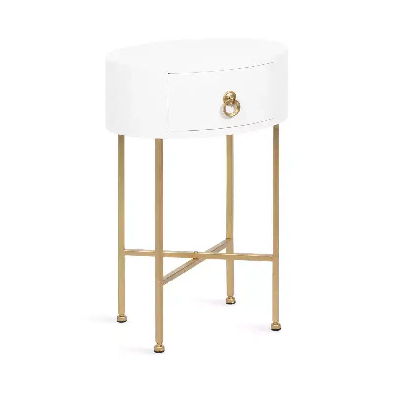 Kate and Laurel Decklyn Glam Oval Side Table