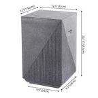 Adrian 20,75 Table d'appoint carrée minimaliste contemporaine intérieure/extérieure