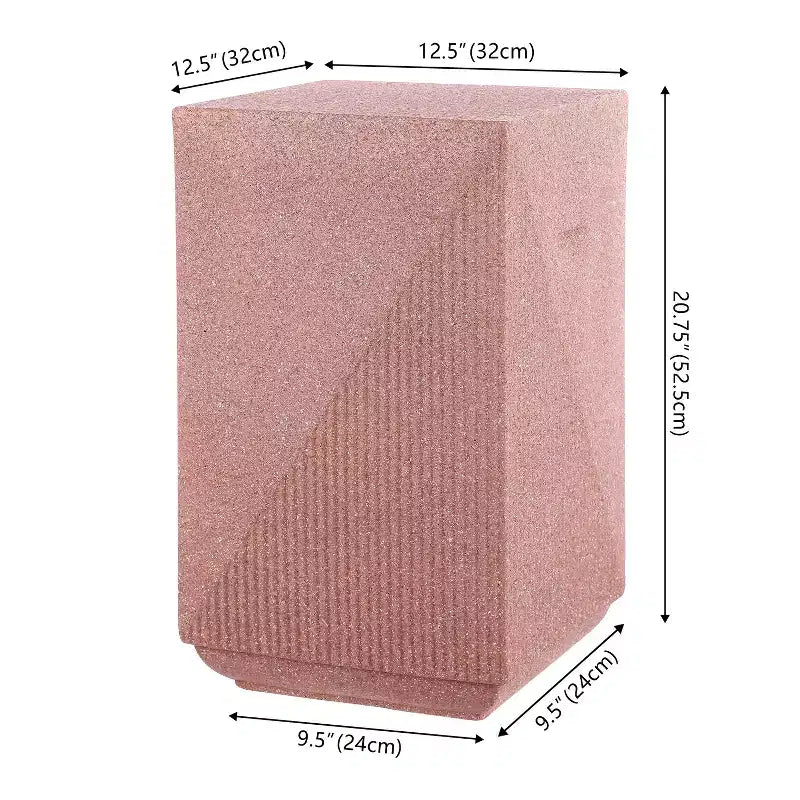 Adrian 20,75 Table d'appoint carrée minimaliste contemporaine intérieure/extérieure