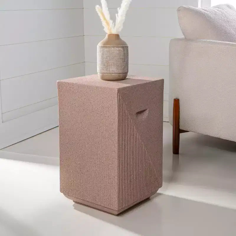 Adrian 20,75 Table d'appoint carrée minimaliste contemporaine intérieure/extérieure