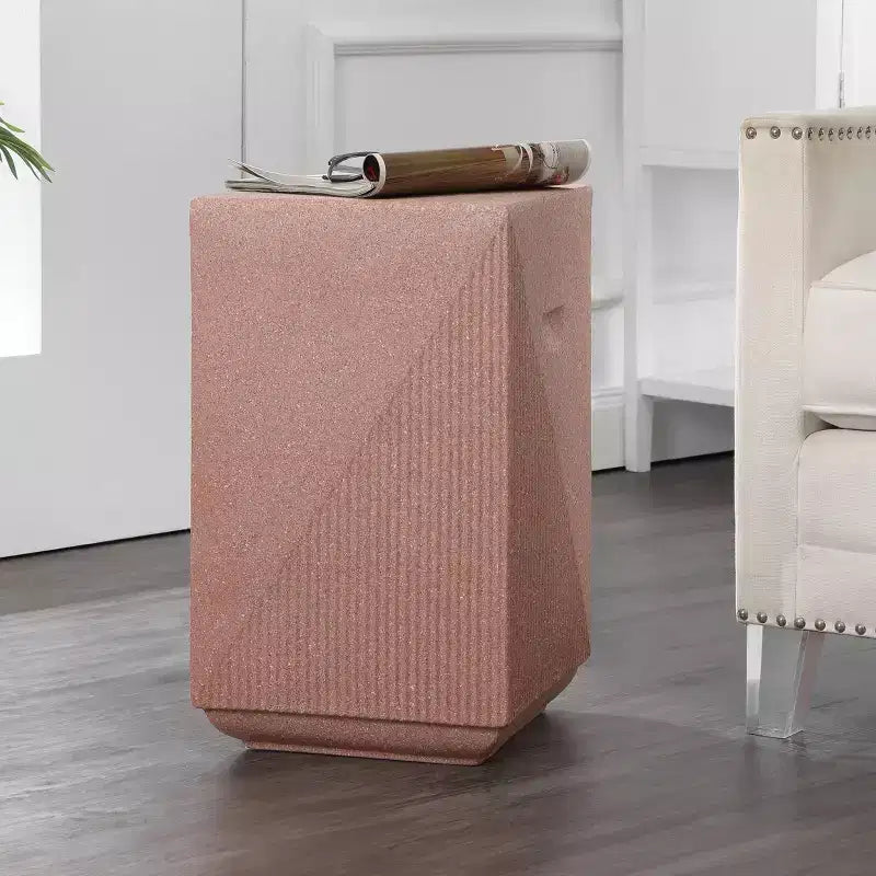 Adrian 20,75 Table d'appoint carrée minimaliste contemporaine intérieure/extérieure