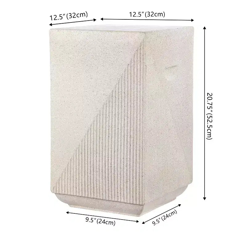 Adrian 20,75 Table d'appoint carrée minimaliste contemporaine intérieure/extérieure