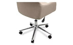 Chaise de bureau Mid-Century, supporte jusqu'à 125 kg, hauteur d'assise de 48 à 56,5 cm, assise crème, dossier crème