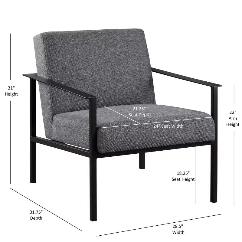 Fauteuil Milano avec accents métalliques