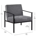Fauteuil Milano avec accents métalliques