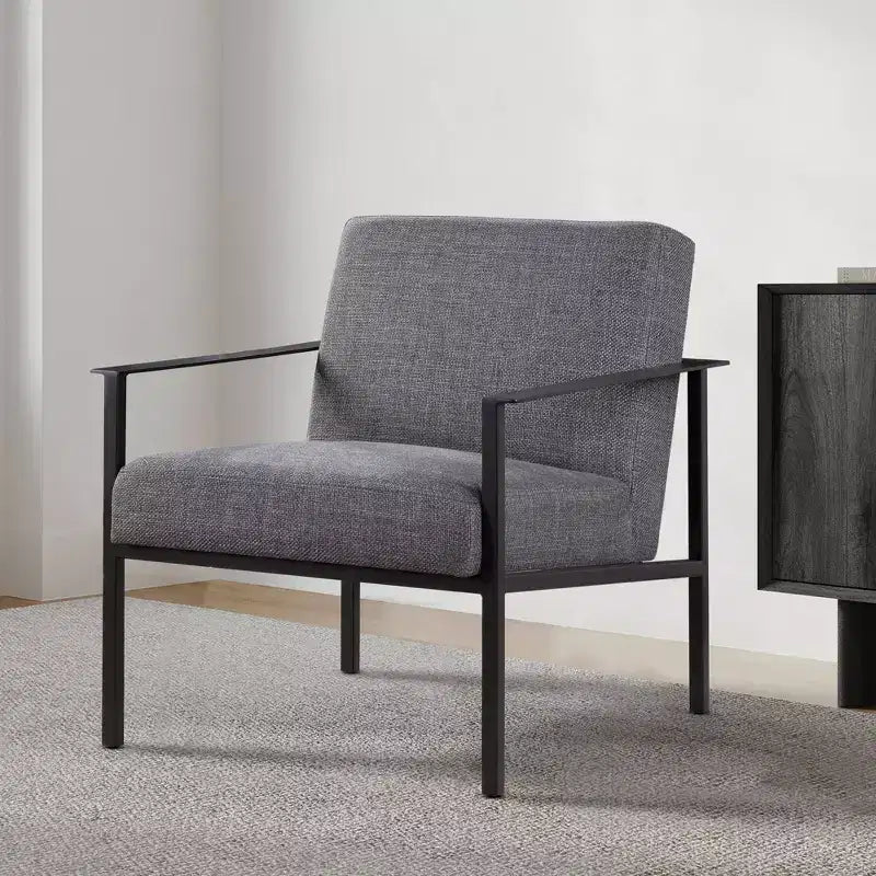 Fauteuil Milano avec accents métalliques