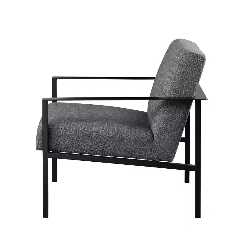 Fauteuil Milano avec accents métalliques