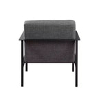 Fauteuil Milano avec accents métalliques