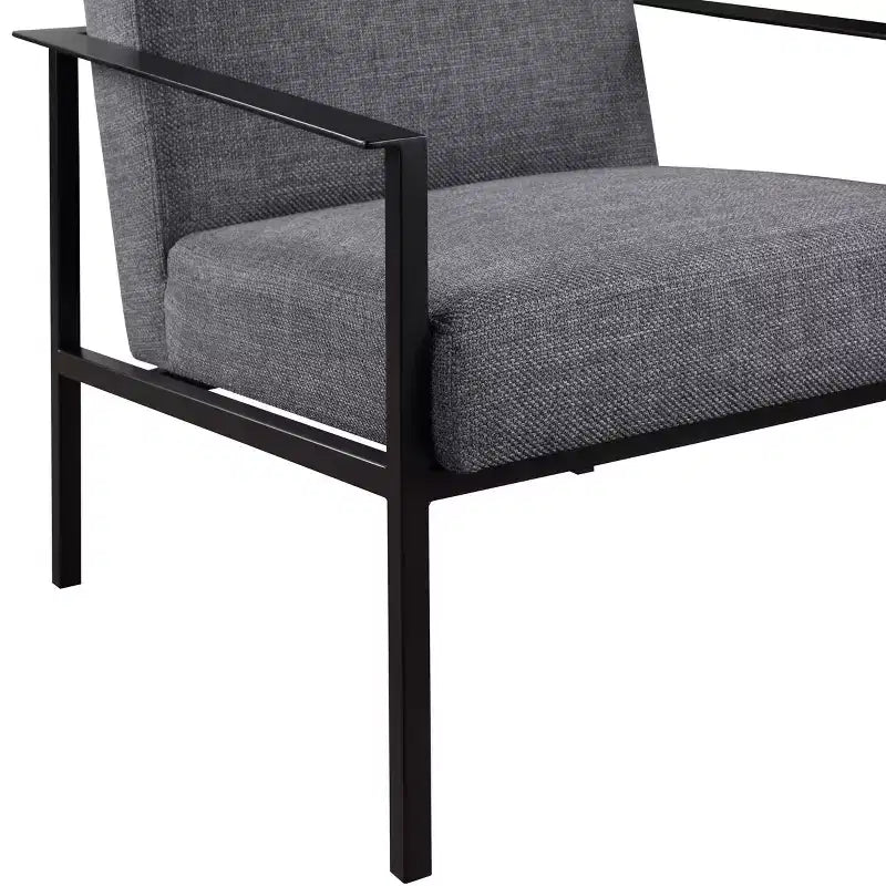 Fauteuil Milano avec accents métalliques
