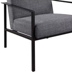Fauteuil Milano avec accents métalliques