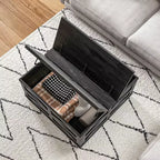 Table basse de ferme avec plateau relevable, compartiment de rangement caché, table basse carrée pour salon