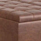 Pouf de rangement table basse carrée Elliot