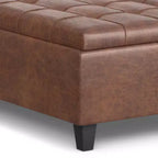 Pouf de rangement table basse carrée Elliot